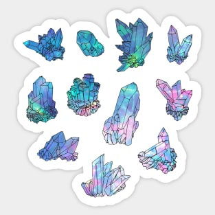 Rainbow Galaxy Crystals Sticker